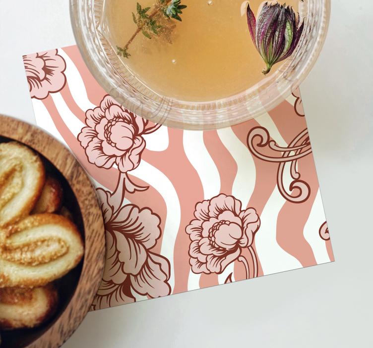 Sous verre motif vague floral - TenStickers