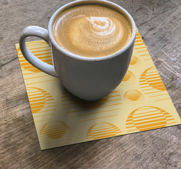 Sous verre vintage motif soleil rétro - TenStickers