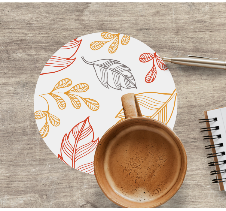 Sous verre motifs de feuilles superposées - TenStickers