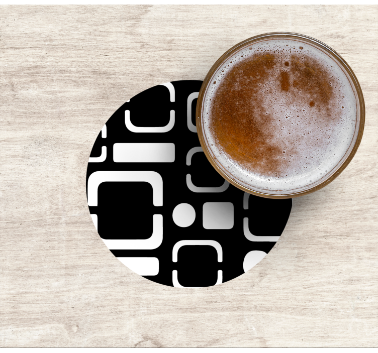 Sous verre motifs géométriques noirs - TenStickers