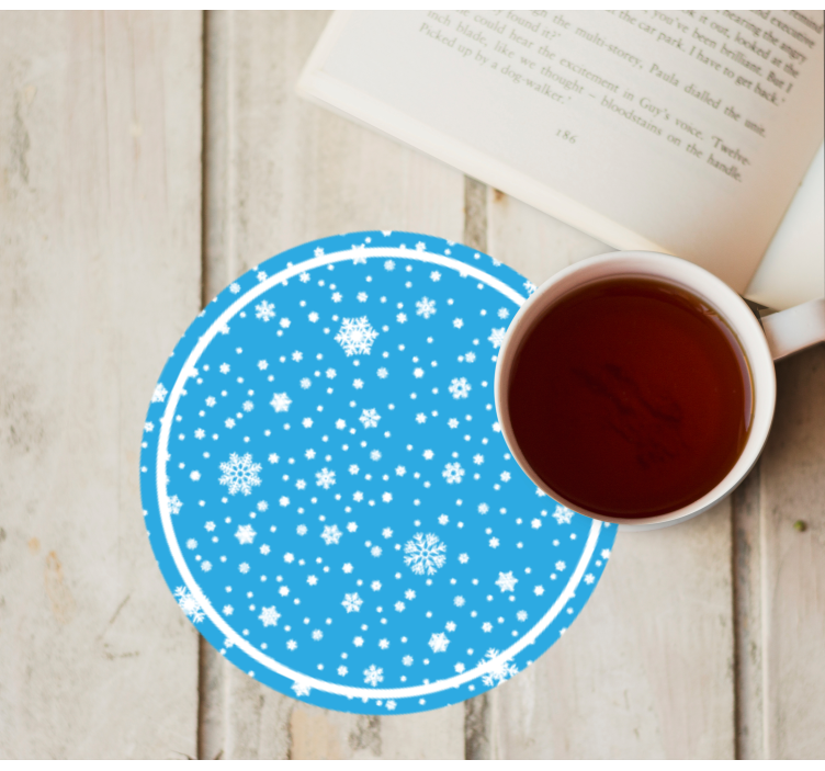 Sous verre noël motif flocon rond - TenStickers