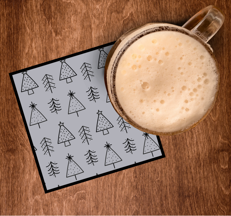 Sous verre noël motifs d'arbres stylisés - TenStickers