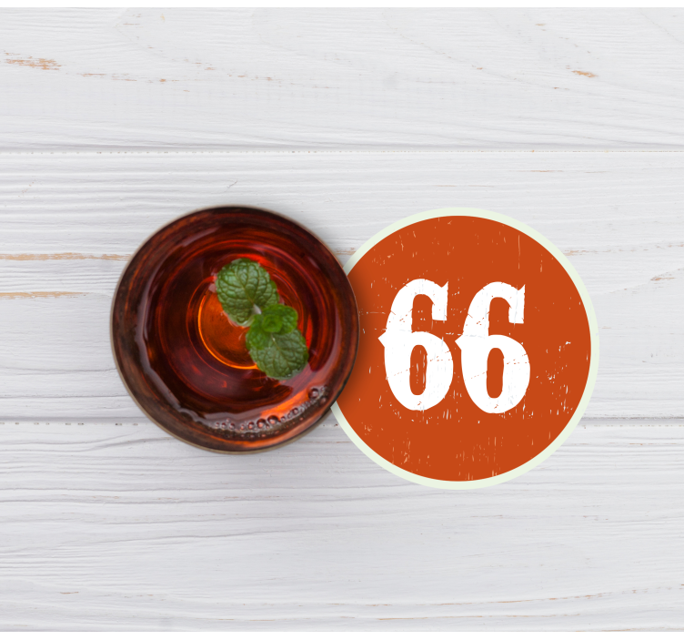 Sous verre personnalisable étiquette numérotée ronde - TenStickers