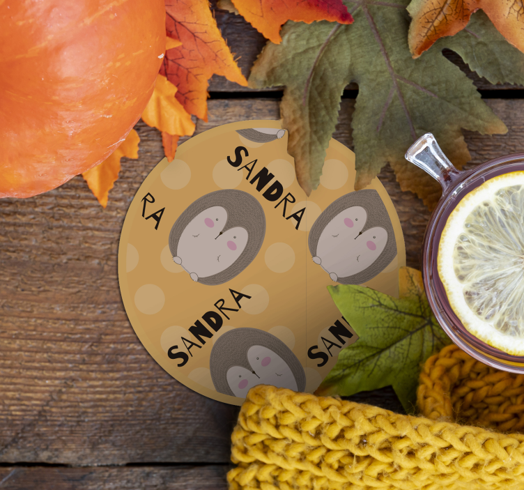 Sous verre personnalisable motif hérisson mignon - TenStickers