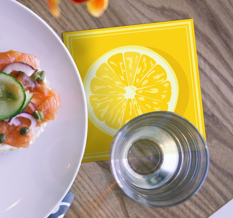 Sous verre style tranche d'agrumes - TenStickers