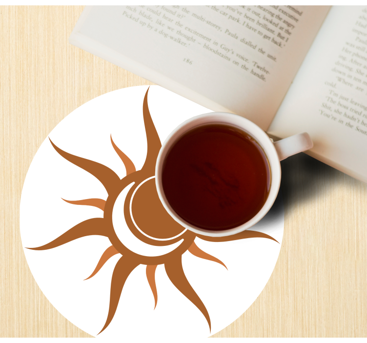 Sous verre symbole du soleil avec courbes - TenStickers