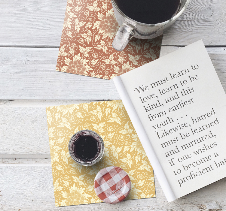 Sous verre vintage carreaux carrés floraux - TenStickers