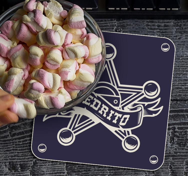 Sous verre vintage Étoile de shérif - TenStickers