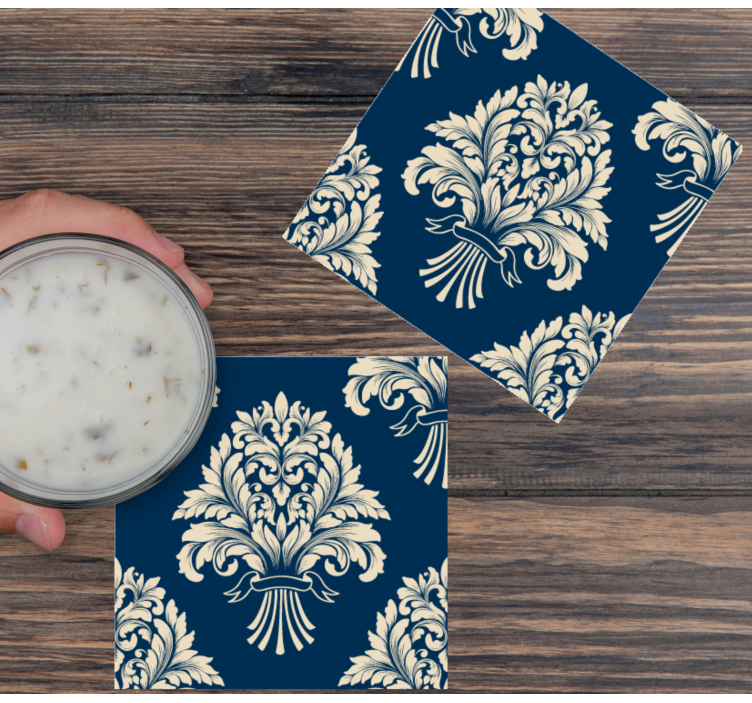 Sous verre vintage motif de feuilles délicat - TenStickers