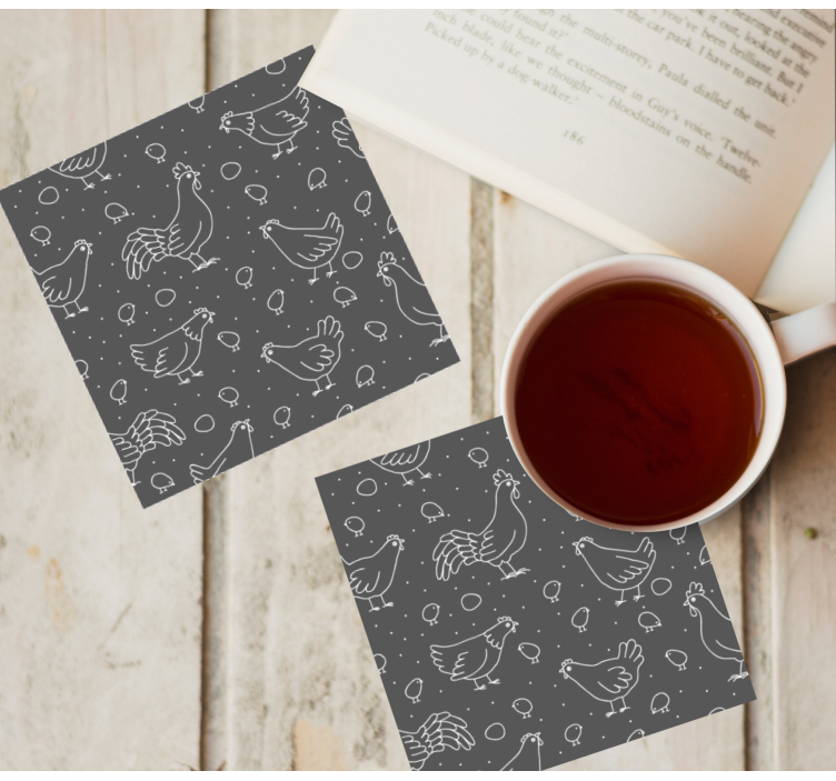 Sous verre vintage motifs de poules et de poussins - TenStickers