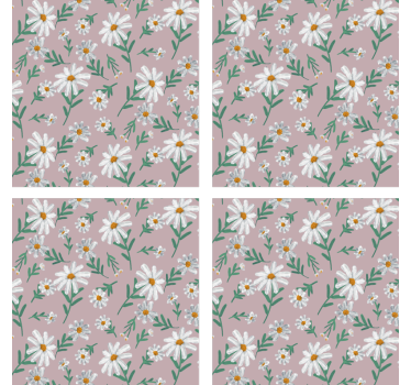 Sous verre motif floral arrière-plan - TenStickers