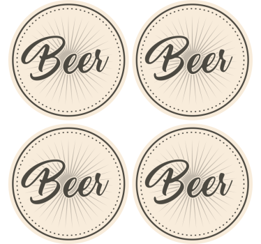 Sous verre bière typographie élégante de brasseur - TenStickers