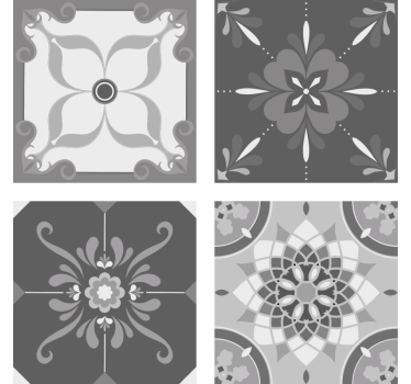 dessous de verre forme carreaux Gris élégant - TenStickers