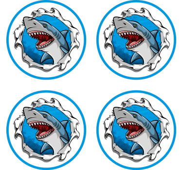 Sous verre bière requin en colère - TenStickers