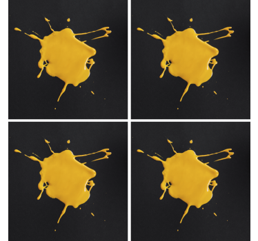 Sous verre texture éclaboussure jaune - TenStickers