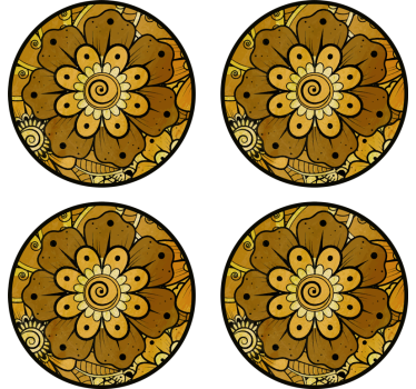 Sous verre motif floral complexe - TenStickers