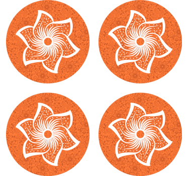 Sous verre bière fleur d'orange élégante - TenStickers