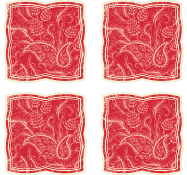 Sous verre motif floral orné - TenStickers