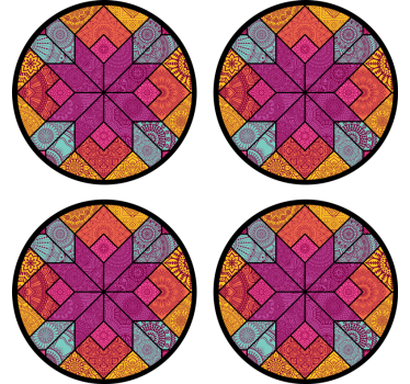 Sous verre arrangement géométrique vibrant - TenStickers