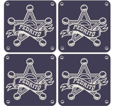 Sous verre vintage Étoile de shérif - TenStickers
