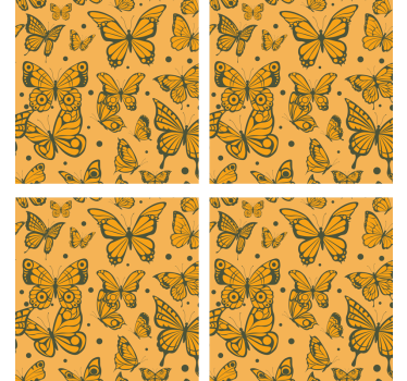 Sous verre motif papillon - TenStickers