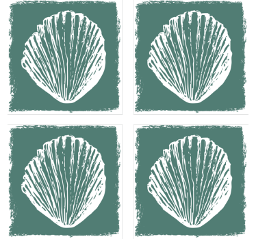 Sous verre motif impression coquillage - TenStickers