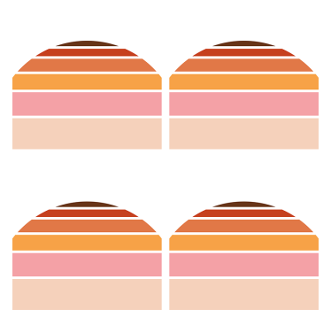 Sous verre forme colorée superposée - TenStickers