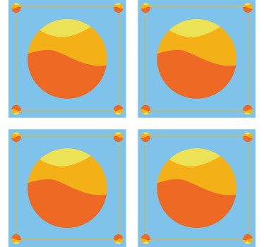 Sous verre champs de couleurs circulaires vibrants - TenStickers