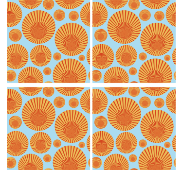Sous verre motifs circulaires rayonnants - TenStickers