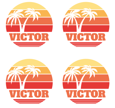 Sous verre personnalisable coucher de soleil tropical - TenStickers