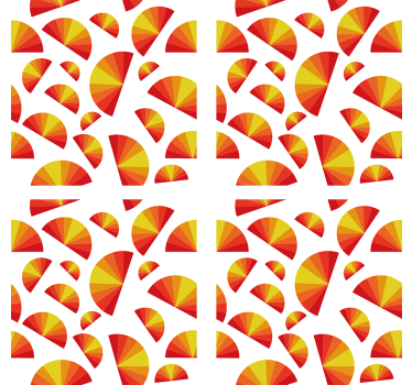 Sous verre motifs géométriques en éventail - TenStickers