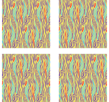 Sous verre lignes abstraites vibrantes - TenStickers