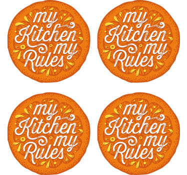 Sous verre bière règles de cuisine texte - TenStickers