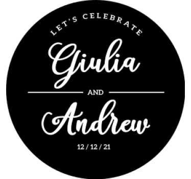 Sous verre mariage noms de célébration personnalisés - TenStickers