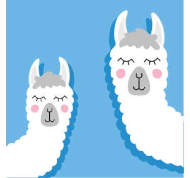 Sous verre bière personnages de lama ludiques - TenStickers