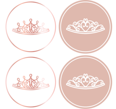 Sous verre moderne icônes de tiara élégantes - TenStickers