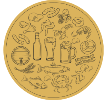 Sous verre bière icônes de nourriture et boisson - TenStickers