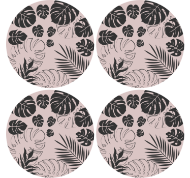 Sous verre motifs de feuilles de monstera - TenStickers