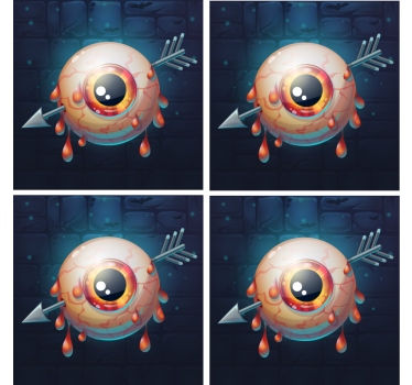 Sous verre halloween graphique d'Œil qui coule - TenStickers
