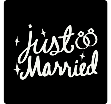Sous verre mariage célébration des jeunes mariés - TenStickers