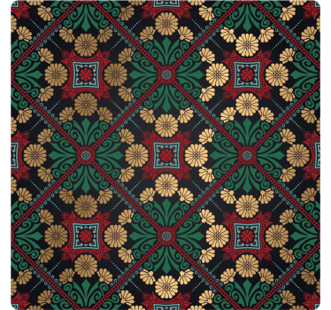 Sous verre feuille décorative à motifs floraux - TenStickers