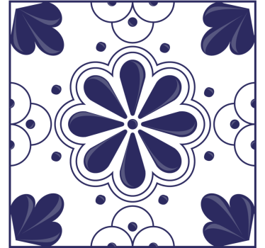 Sous verre motif floral en forme - TenStickers