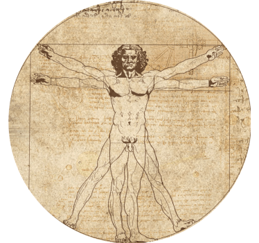 Sous verre moderne illustration de la figure vitruvienne - TenStickers