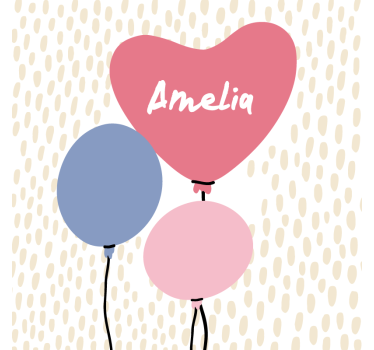 Sous verre mariage trio de ballons en forme de cœur - TenStickers