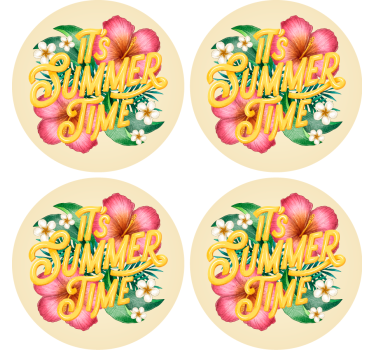 Sous verre citation été floral - TenStickers