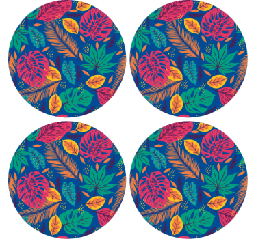 Sous verre imprimé feuilles tropicales - TenStickers