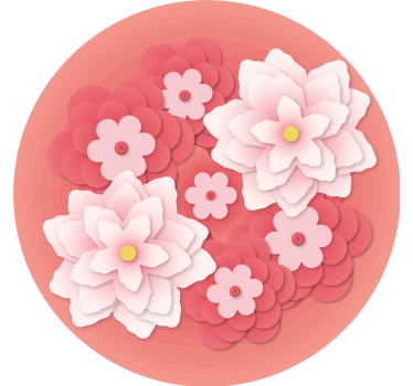 Sous verre bière arrangement floral superposé - TenStickers