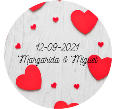 Sous verre mariage cœurs et personnalisation date - TenStickers