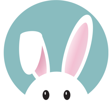 Sous verre bière visage de joli lapin - TenStickers