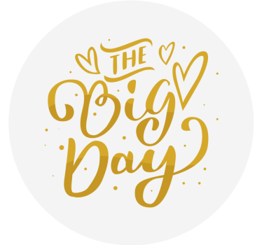 Sous verre mariage typographie élégante célébration - TenStickers